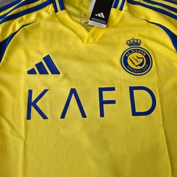 Al Nassr FC 24/25 Cristiano Ronaldo Adidas Home Authentic Jersey Yellow M JP0459 - Picture 5 of 15